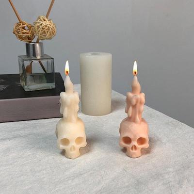 3D Schädel Kerze Form Halloween Skeleton Kopf Halten Kerzen Silikon Formen
