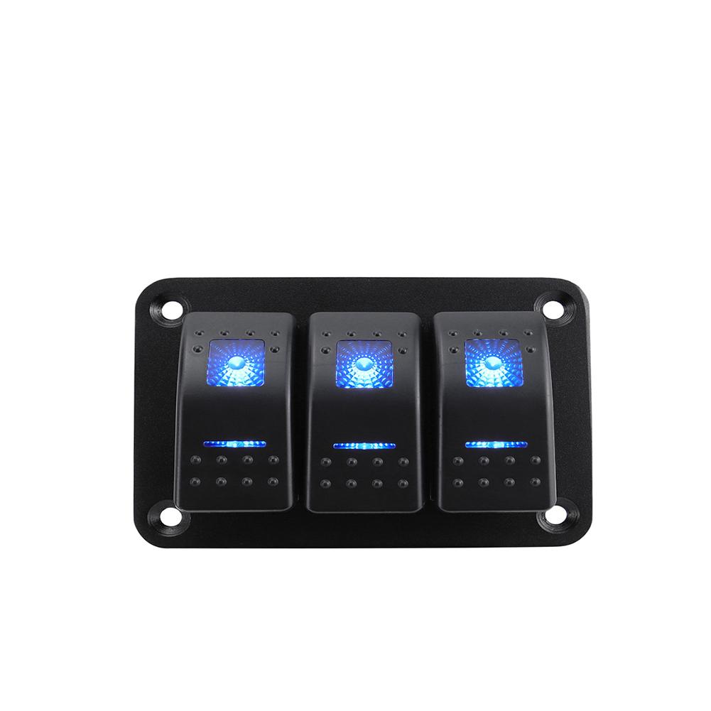 Universal Marine Boat 2/3/4/5/6/ 8 Group Rocker Switch Panel 5-pin Switches for 12V/24V Cars Trailers Red Green Indicator Light