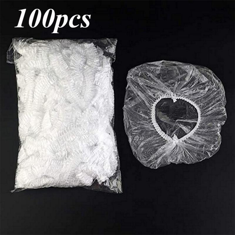 

100/200/300 шт одноразовая шапочка для душа для наращивания волос прозрачная косметическая шапочка для душа эластичная сетчатая форма водонепроницаемая банная шапочка