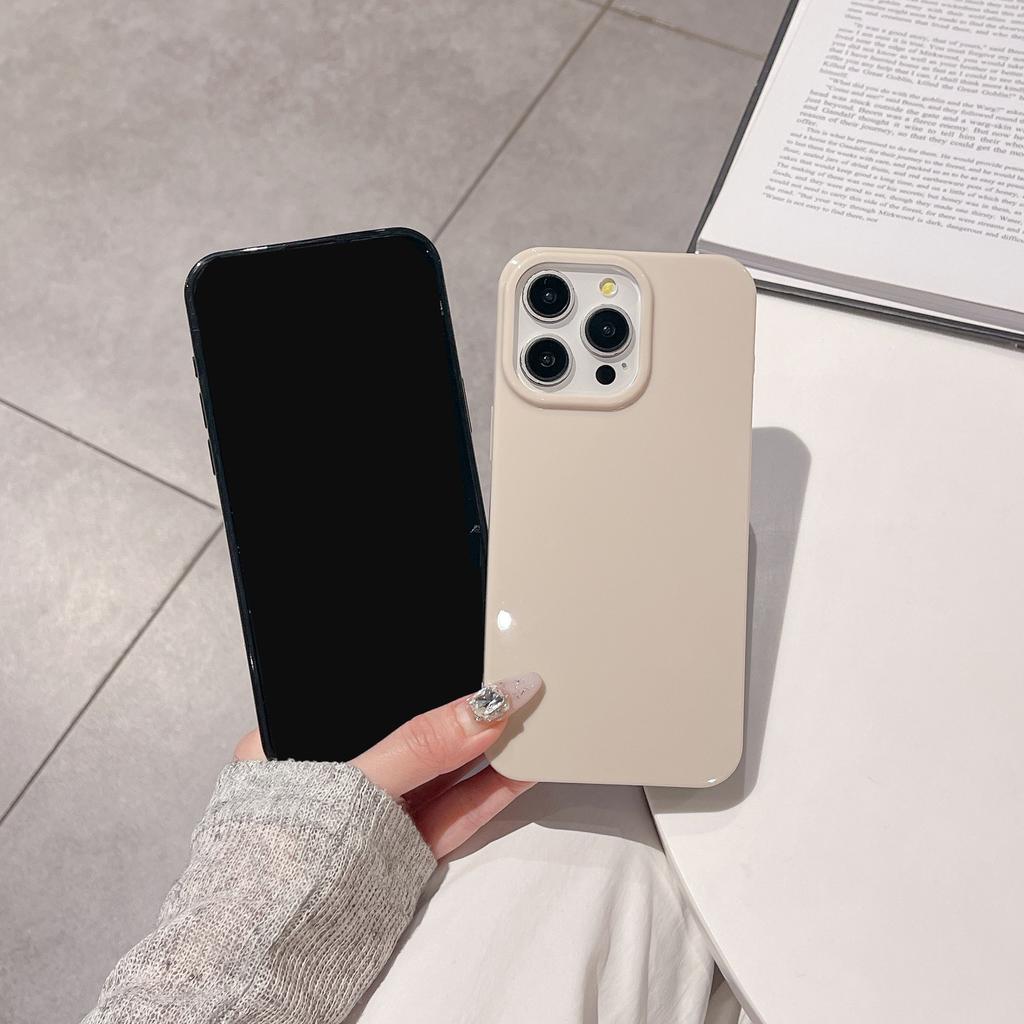 Ins Wind Simple Solid Color Jelly Suitable for iPhone16promax Mobile Phone Case Apple 15 New 14/13 Soft Case
