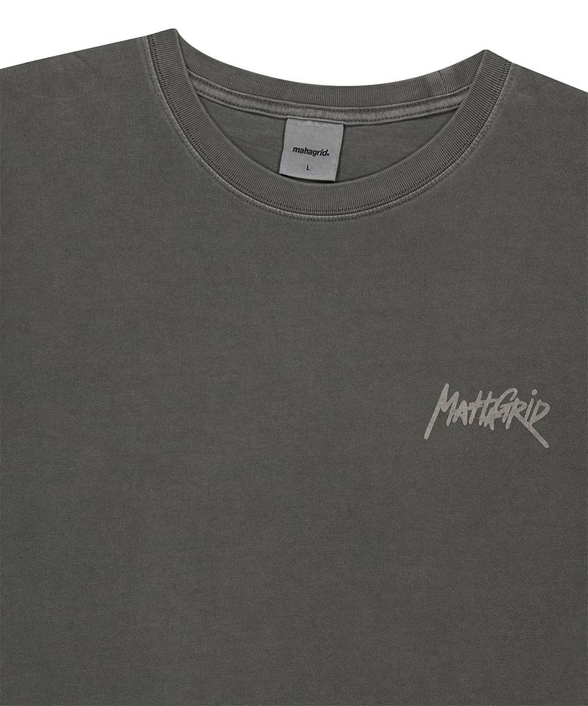 MAHAGRID Pigment Graffiti Logo Tee Charcoal(Mg2Gmmt507A)