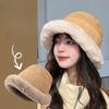 Plush Fisherman Hat for Women In Winter Warm and Versatile Mongolian Hat Cold Protection Ear Protection Bicycle Plush Basin Hat