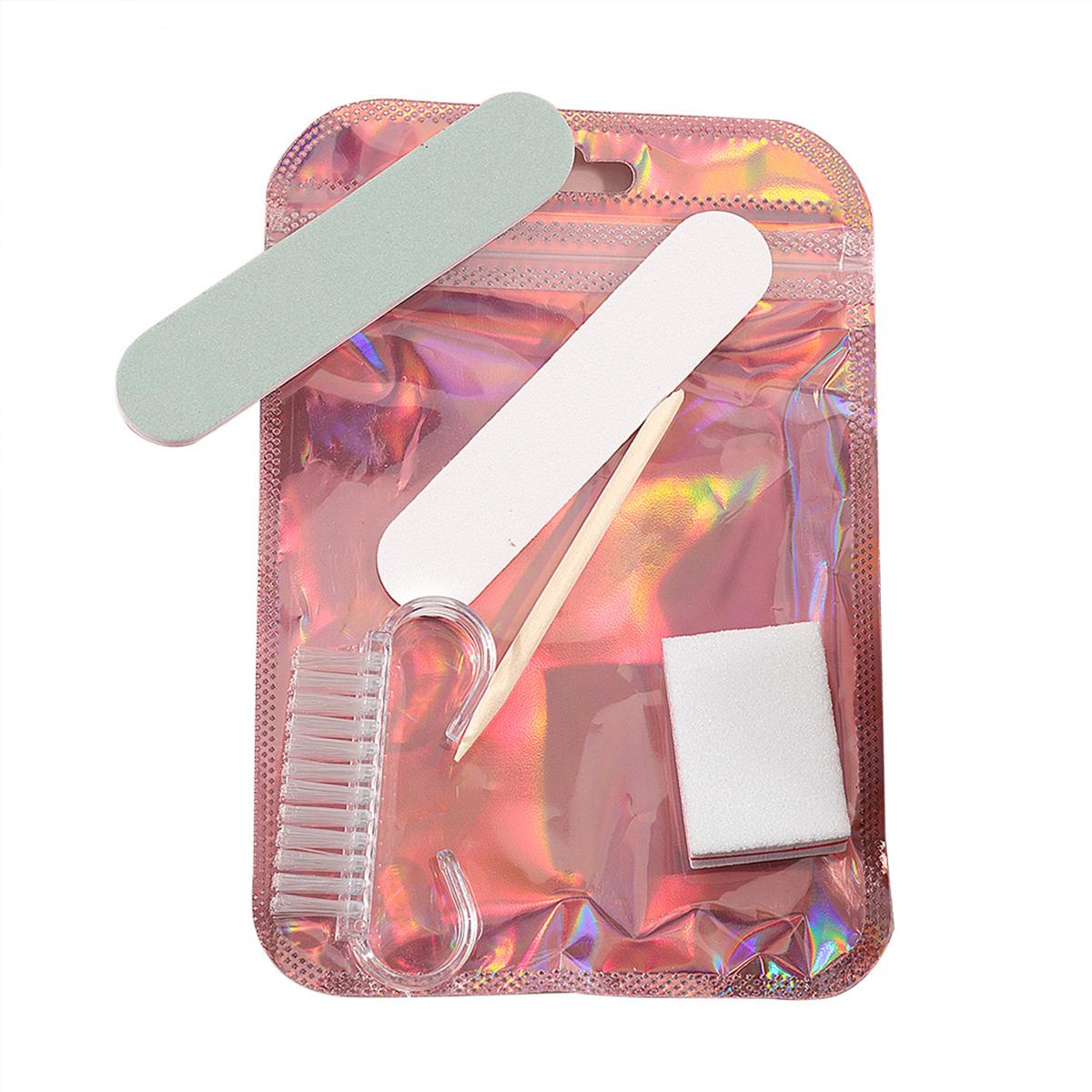

5Pcs Nail Art Kit with Nail File Buffer Sanding Polishing Blocks Manicure Dust Brush & Sponge Set for Professional & Home Nail