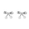 Cui Yan S925 Sterling Silver Korean Sweet Cherry Pearl Stud Earrings - Women's Simple, Exquisite Ear Jewelry.