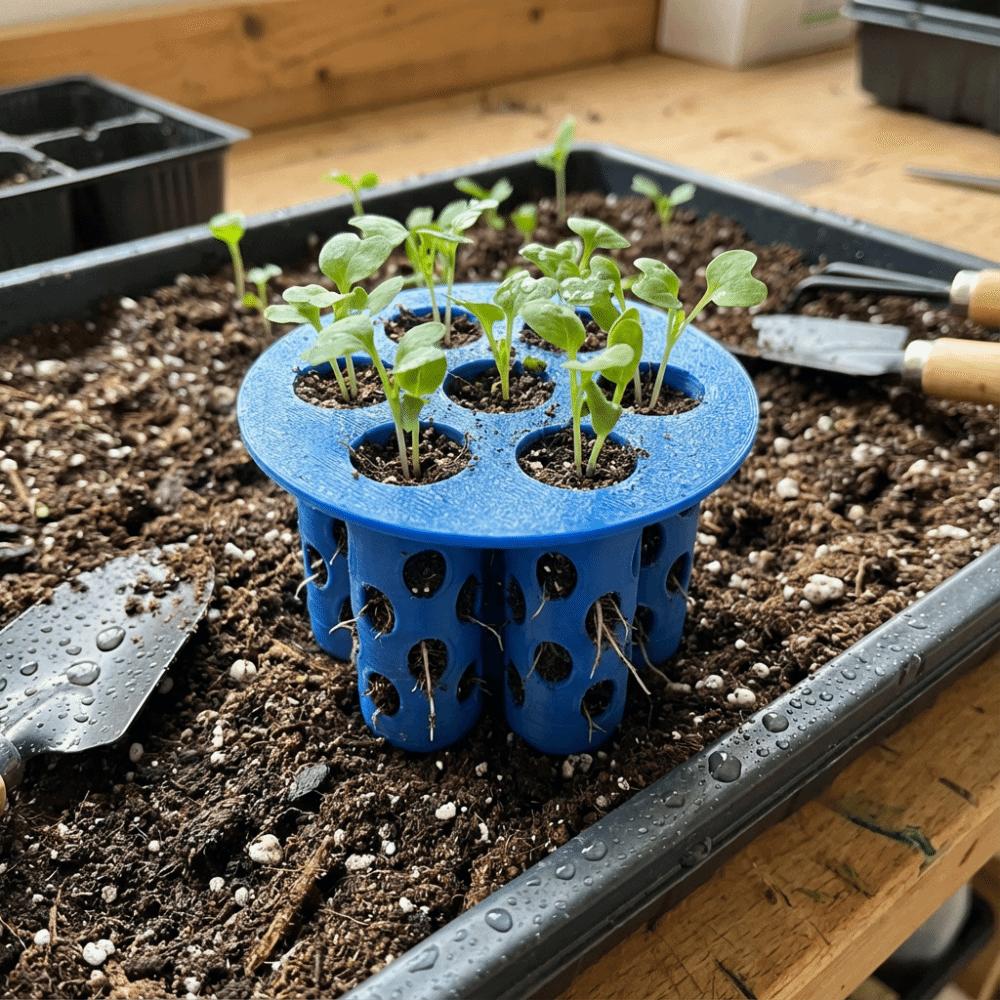 3D-gedruckter Gartensetzlingtopf Atmungsaktive Pflanzenkeimschale Samenstarterschale Gartenbedarf