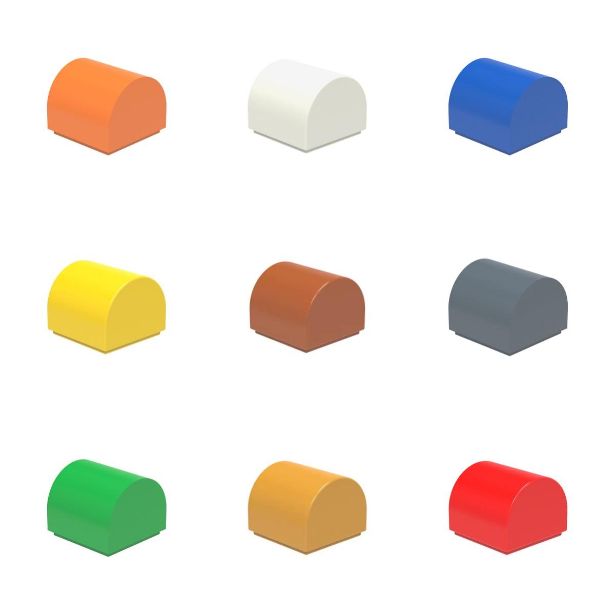 

10PCS 49307 1x1x2/3 Double Curved Top Constructing Blocks MOC Slope Compatible with Brick Children Toys Gift Box 10pcs