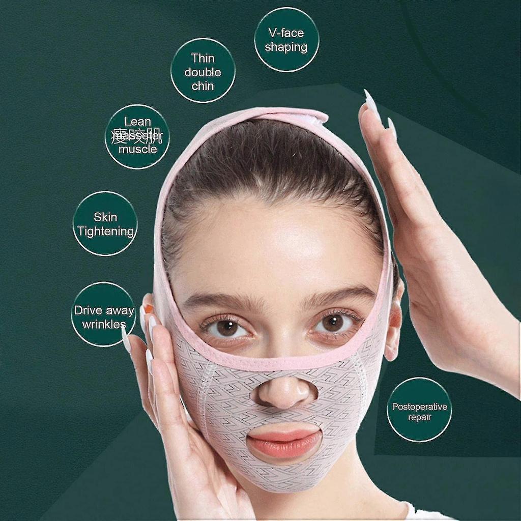 Beauty Face Sculpting Sleep Mask, V-line Face Slimming Mask, Chin Strap, Face Lifting Belt, Tightening Skin, Beauty Neck Masks - Ya