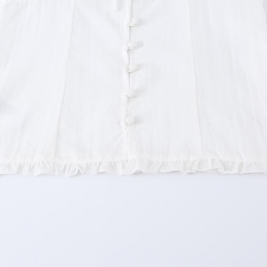 European and American style, new women's clothing, square collar, fungus edge, lace shoulder strap, sling vest top.