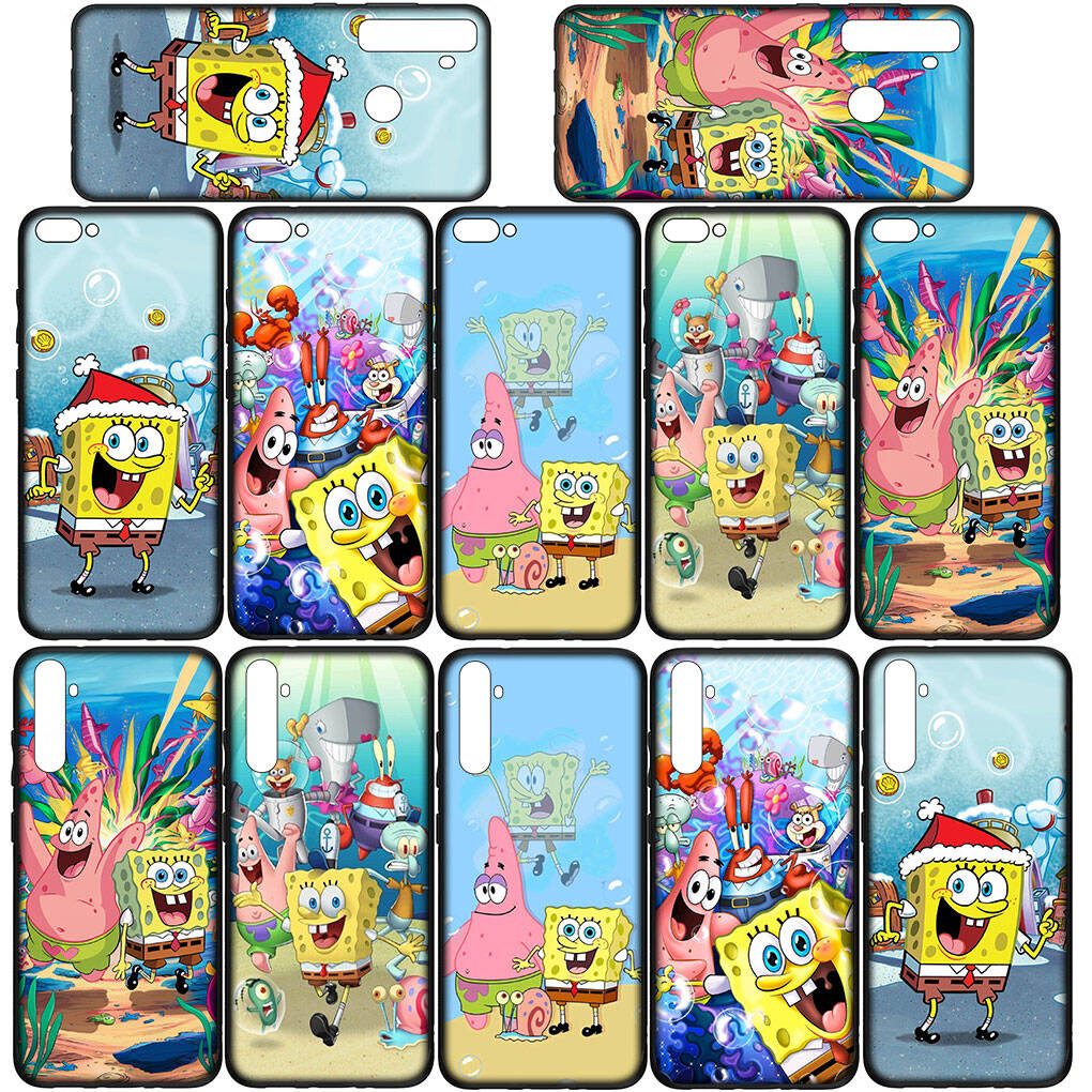 Phone Case for iPhone 17 16 15 Plus Huawei P30 P20 Lite Redmi Note 14 12 11 13 Pro Max OPPO A60 A80 A40 A18 A38 Comics S-SpongeBobs SquarePants Cover