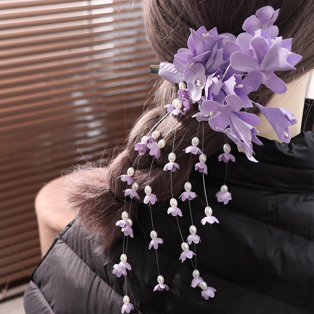 Fairy Wedding Headdress Elegant Flower Barrettes Temperament Bridal Headwear  Hair Jewelry