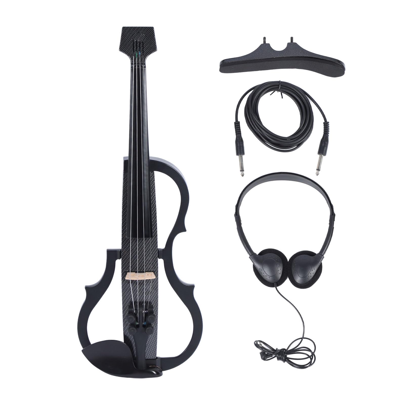 

Electric Violin Full Size Professional Silent Premium Carbon Fiber ABS Electric Professional Electric Violin with Electric Violin for Adults Teenagers