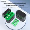 PUJIMAX AA 1.5V Li-ion Battery Charger with 4x 4255mWh Batteries, Type-C Smart Fast Charging