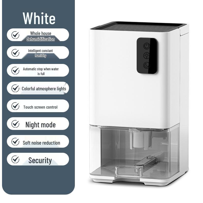 Compact Digital Dehumidifier & Quiet Air Purifier for Home, Dorm, Bedroom, or Basement.