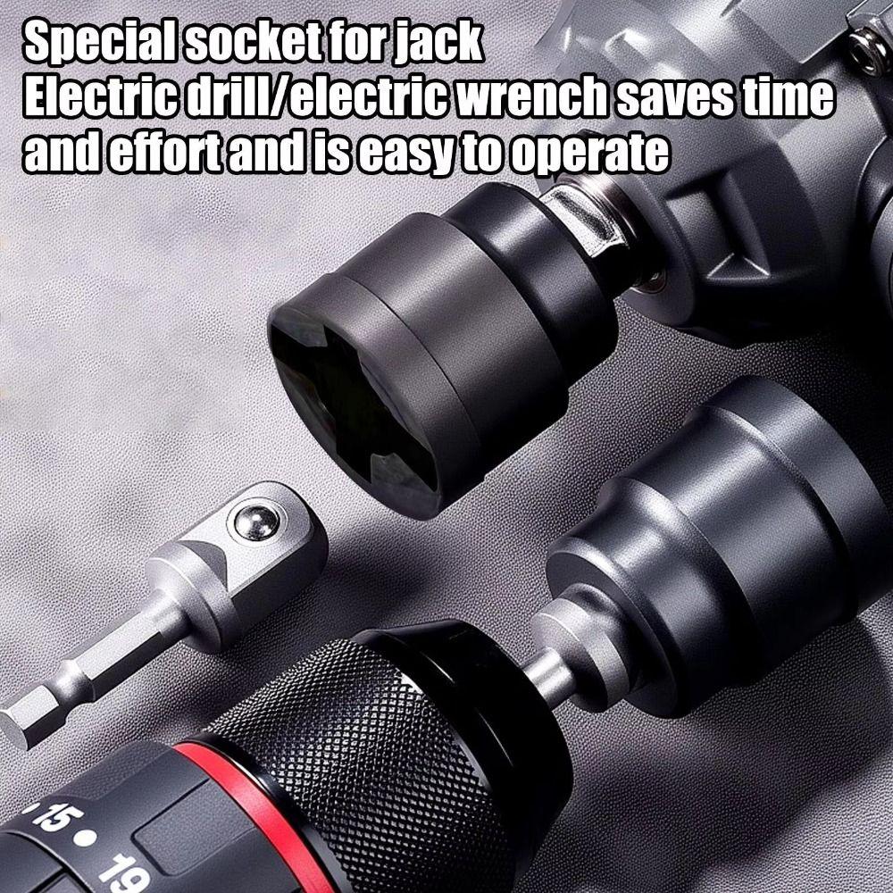Heavy-Duty Tool Car Jack Adapter Steel Ball Joint Rod Drill Adapter  Car Disassemble