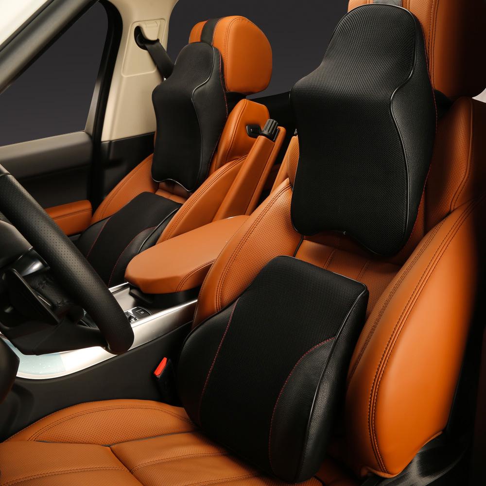 Memory Foam Car Lumbar Support Pillow Set for Drivers
