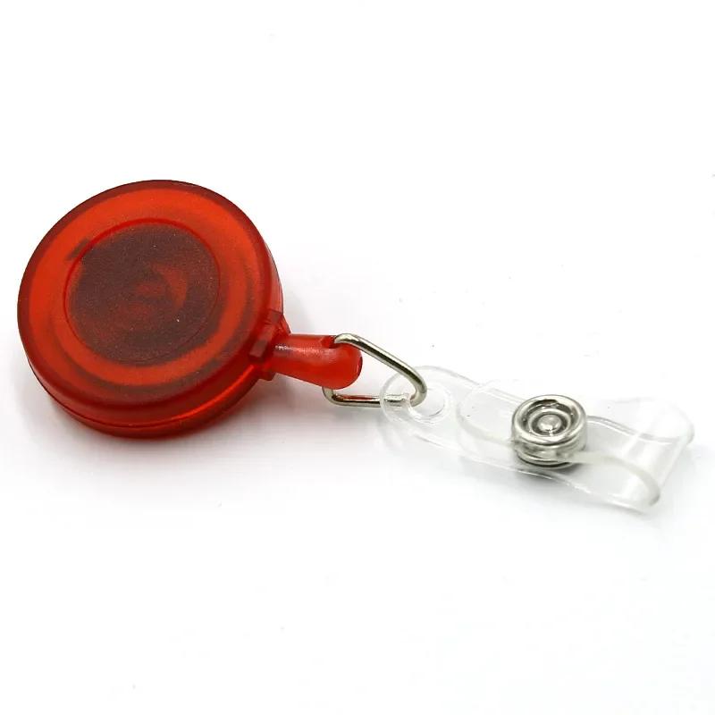 1Set Unisex ID Name Badge Credit Card Holder Employee's Staff Work Card Cover with Retractable Badge Reel Pass Bus Card Sleeve