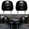 Fundas Divertidas de Dibujos Animados para Reposacabezas de Coche, Protector Elástico Transpirable Universal para Almohada de Cuello de Asiento, Decoración Interior de Coche Humorística Espeluznante para la Mayoría de Vehículos