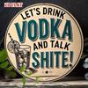 Vintage Metal Wall Sign Vodka Bar Decor for Garage