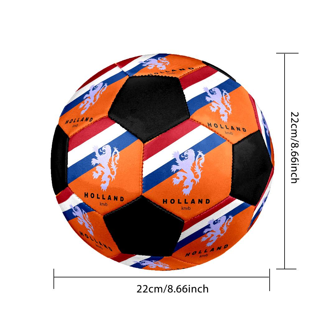 Pallone Calcio a 5 KNVB Colorato Cucito a Macchina PVC Misura 5 Pronto per Allenamento di Squadra e Competizione Durevole Rimbalzo Elevato Fantastico Regalo Sportivo