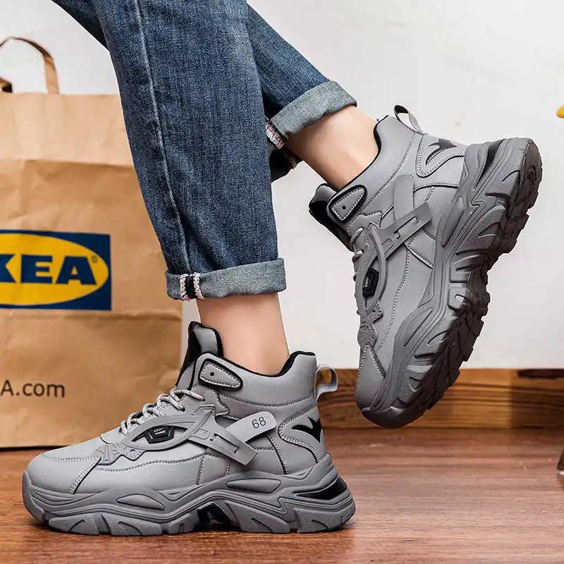 Fashion Ecoleather With Lacing Designers For Men Shoes For Home Original Brand Men Sneakers Sports Designer Real Runner