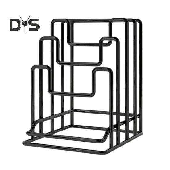 

1/2 шт. Держатель для разделочной доски, подставка для крышки кастрюли, 5 сеток, прочная несущая кухонная столешница, органайзер для разделочной доски 1pc чёрный