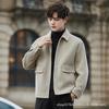 Waffel Freizeitjacke Herren Frühling und Herbst Premium Locker Kurz Revers Herren Oberteil