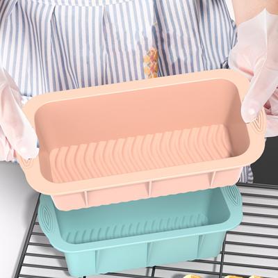 Silicone Bread Loaf Pan Non-Stick Baking Mold Easy Release Rectangular Oven Pan Heat-Resistant Easy To Clean Cake Mold Pans for Home Kitchen