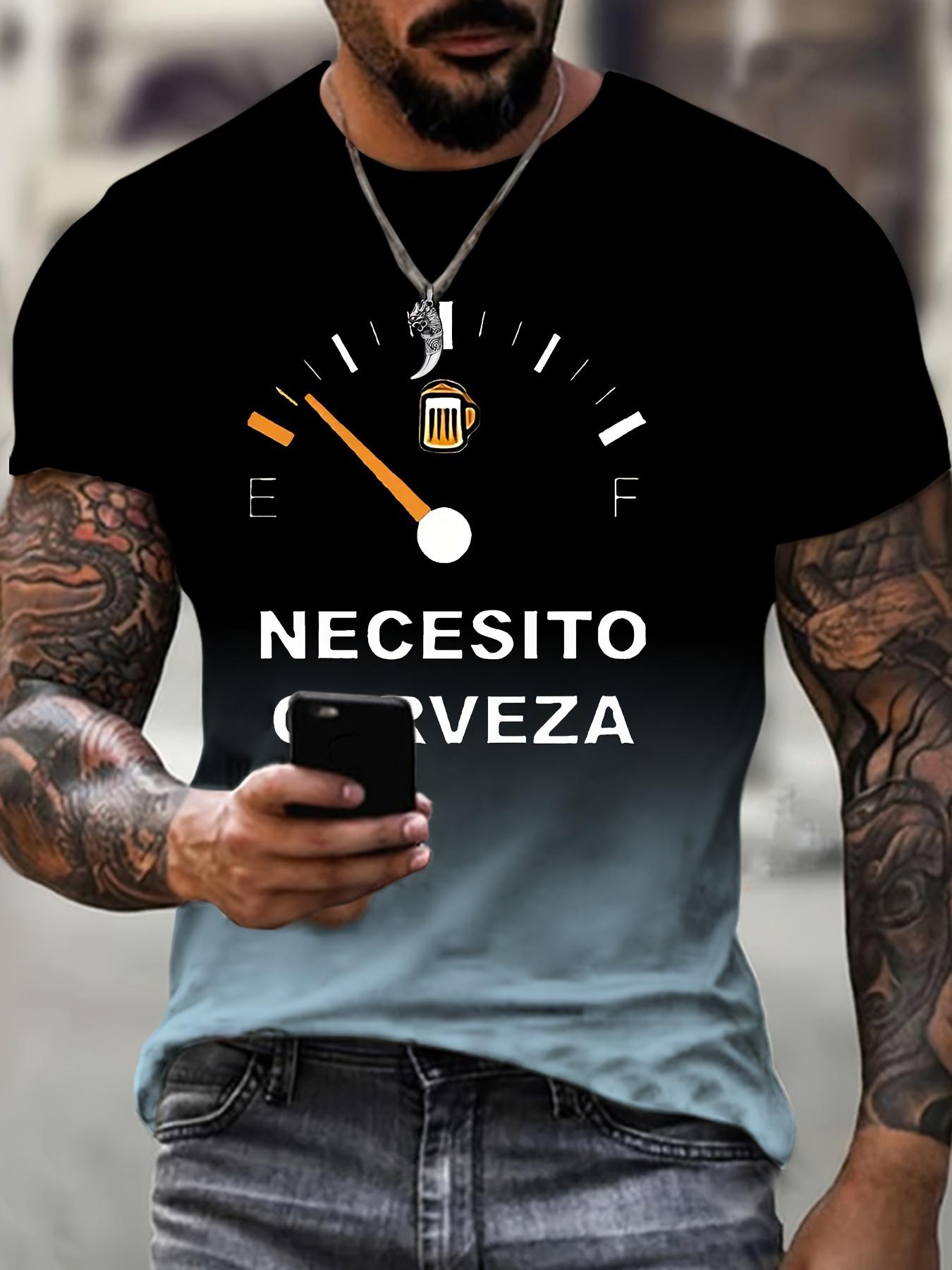 Мужская футболка с принтом в виде градиента цвета пива — фото 8