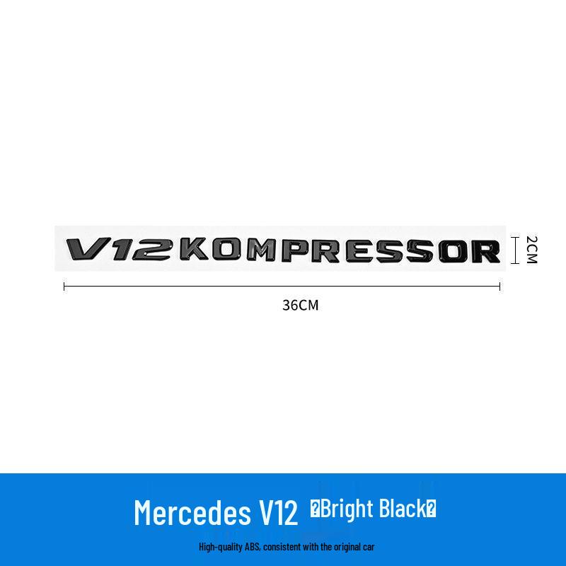 Mercedes V12 V6 V8 Kompressor Turbo Kotflügel Emblem Aufkleber