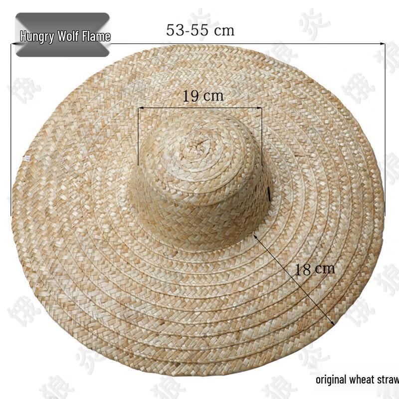 Farmářský slaměný klobouk se širokou krempou