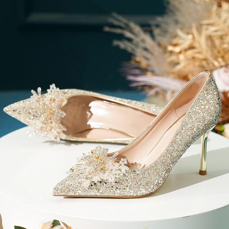 Beautiful and versatile, comfortable pointed thin heel single shoes for women, new niche design women's single shoes in spring and summer 2025