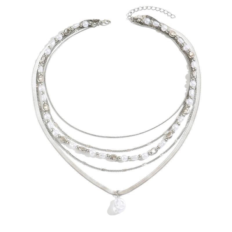 Модная Барокко Поддельная Жемчужная Подвеска Ожерелье Для Женщин Трендовый Многослойный Набор Подвесок Ожерелий Ювелирные Изделия Подарки A2