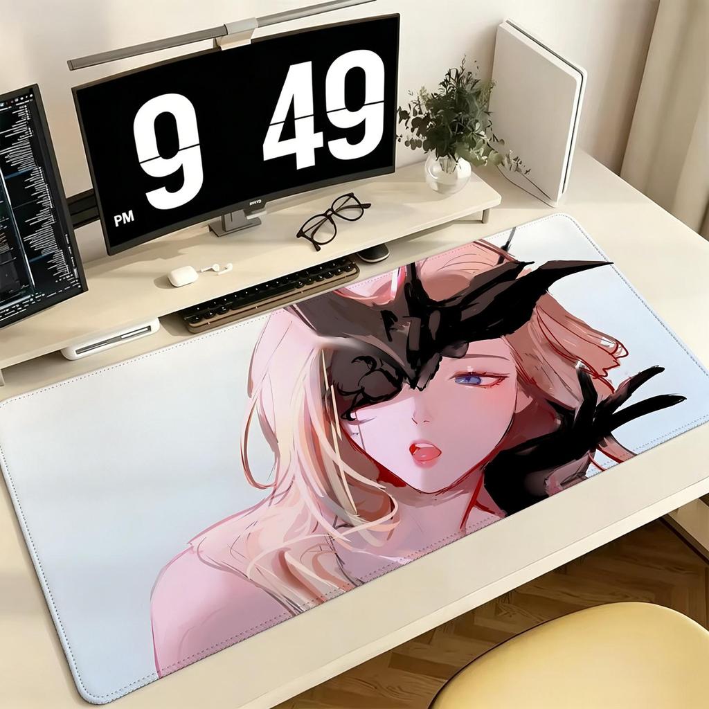Genshin Impact La Signora Pro ESports Gaming Mousepad Extra Large NonSlip Stitched Edge Keyboard Laptop Desk Mat For Pc Gamer