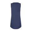 Women's Color Round Neck Fashionable Short Skirt Pocket Casual Dress