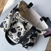 Canvas Bag Women's Shoulder Chinese Style High Capacity Zipper Canvas Bag Portable Shopping Bag Double Cute Panda Sided Printing