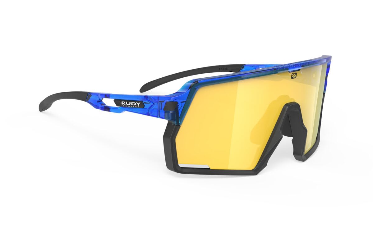 

Rudy Project Kelion Sports Crystal Blue Sunglasses, Gloss/Multi-Laser Yellow, SP850577-0000