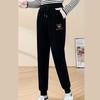 Pantaloni Attivi da Donna in Velluto a Coste Ispessito a Vita Alta Autunno Inverno Casual Coulisse Elastico in Vita Gamba Dritta