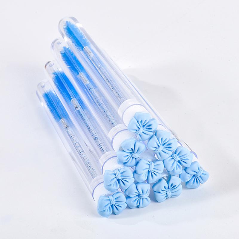 1Pcs Colorful Bow Tie Eyelash Brush Tubes With Crystal Lash Mascara Wands Eyebrow Comb Spoolies Applicators Makeup Tools