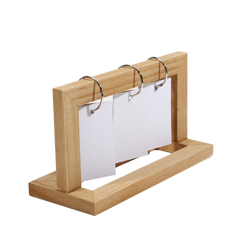 Wooden Vintage Home Calendar Cafe Desktop Decorative Rustic Ornaments DIY Flip Planner Table Perpetual Calendar Office Supplies