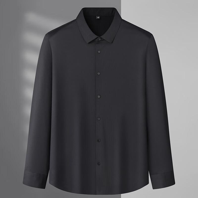 Men's Plus Size Wrinkle-Resistant Long Sleeve Shirt