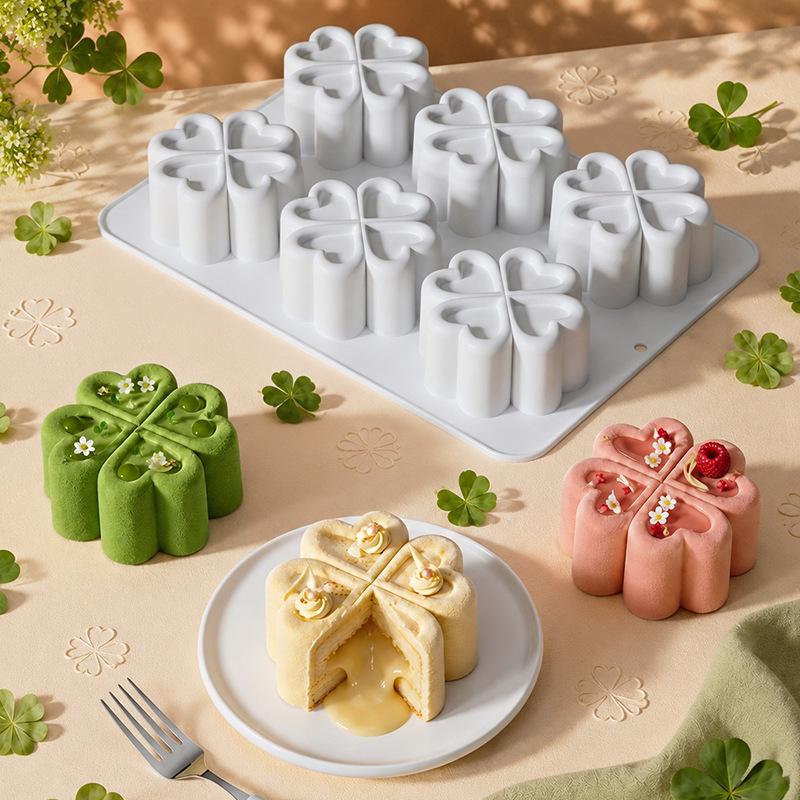 Four-Leaf Clover Design Silicone Chocolate Mold French Mousse Cake Mould Dessert Baking Tools Kitchen Silicone Bakeware