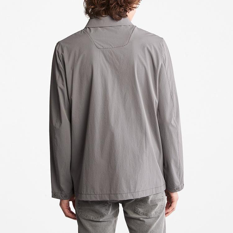 Timberland Casual Solid Color Zip Pocket Jacket Men Jackets Gray A26B6-033