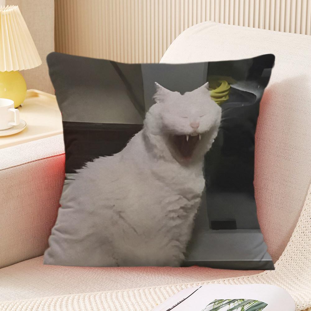 New Cute Funny Cat Pillow Case Sofa Office Bedroom Bedside Home Decor Cushion Cover