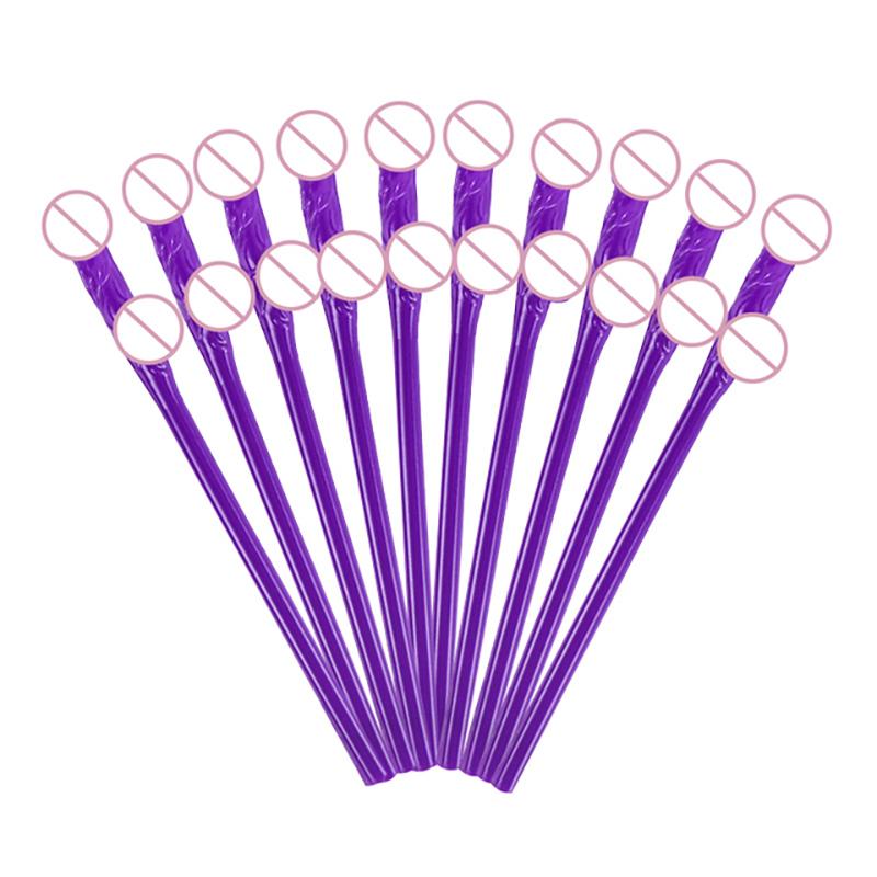 Bachelorette Party Penis Straws Plastic Novelty Nude Dick Drink Straw For Hen Night Bar Decor Wedding Team Bride Supplies LSXG01