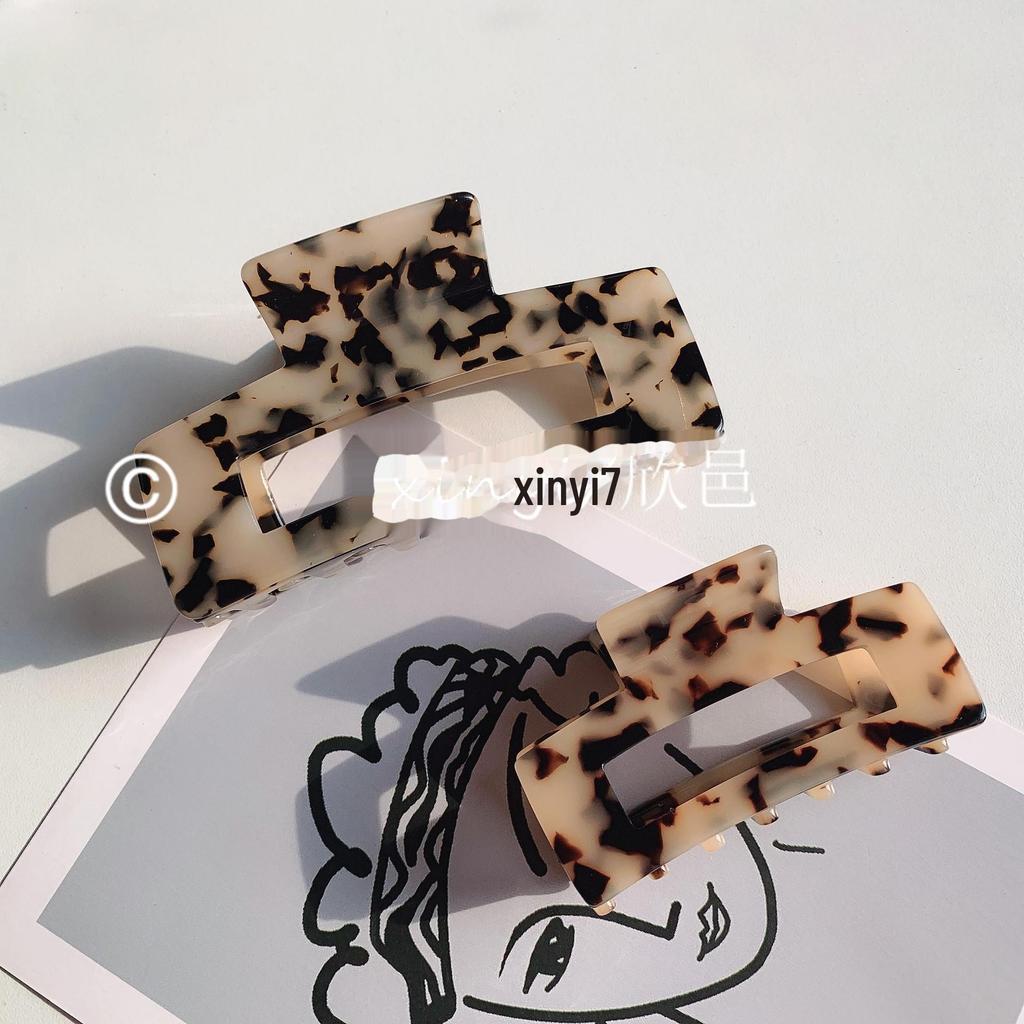 Ac de păr elegant coreean din acetat - Clip mare tip shark pentru păr mediu spre lung