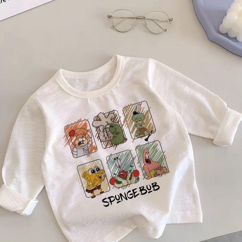 

Детская хлопковая футболка с длинным рукавом - Корейский стиль, Весна/Осень, Конфетный цвет, Модная однотонная кофта для мальчиков и девочек 100 cm