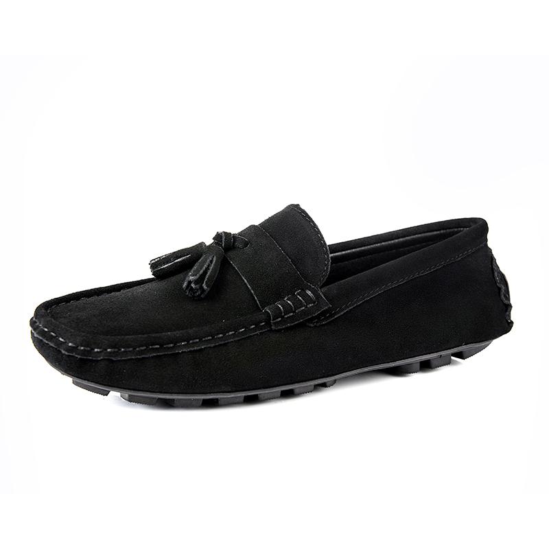 Fashion Men Casual Shoes Luxury Suede Black Loafers Men Tassel Moccasins Man Slip On Summer Flats Male Lazy Driving Men&Amp;#39;S Shoes