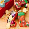 Christmas Tin Box Tinplate Xmas Stocking Shaped Candy Box With Ribbons Christmas Candy Jars Storage Containers For Xmas Holiday Party Favors