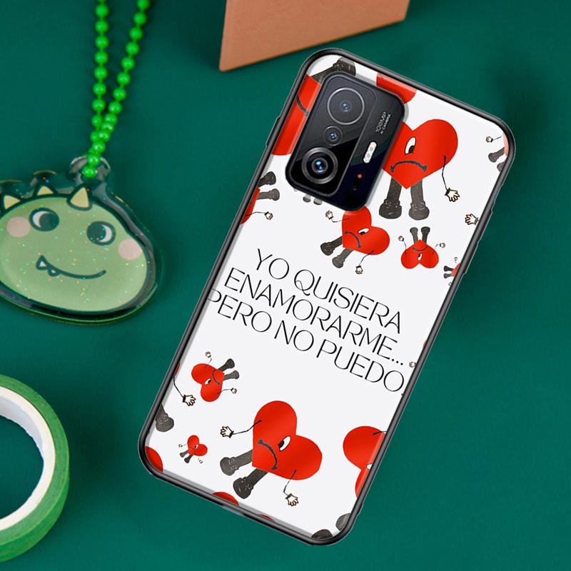 Bad Bunny Herz Regenbogen Farbe Fall Für POCO F5 X5 X3 Pro X4 F4 GT F3 M5s C40 Abdeckung Für Xiaomi 13 12 Lite 11T 12T Pro 12X