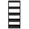 Bookshelf Room Divider Black 60x30x135.5 cm Solid Pine Wood